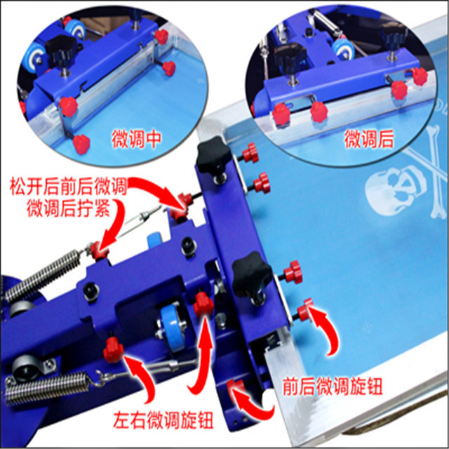 Manual  6 color 6 station carousel screen printing machine