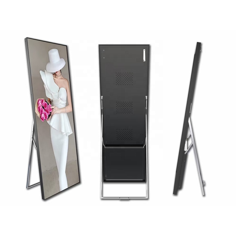 2024 Portable Ultra Thin P2  P2.5 Digital Video Advertising Poster Mirror Screen Display Led Poster