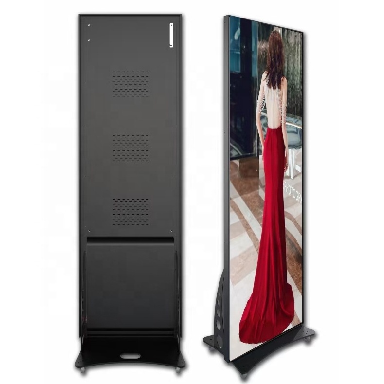 2024 Portable Ultra Thin P2  P2.5 Digital Video Advertising Poster Mirror Screen Display Led Poster