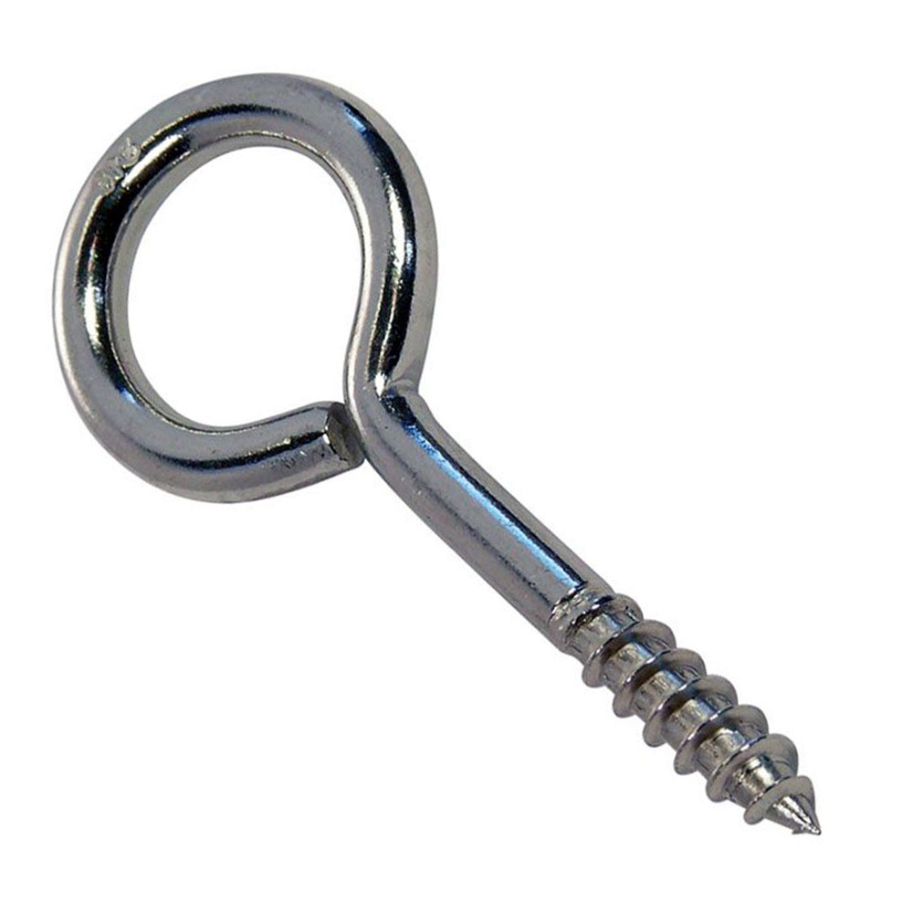 Small stainless steel screw eyes 40mm flat o-ring type lifting eye screw