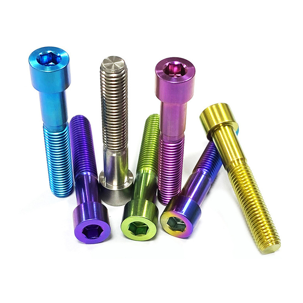 Titanium Parallel Socket Cap M8X(1.25Mm)X50Mm 45Mm 30Mm 25Mm 20Mm Anodised Grade 5 Allen Key Hex Socket Head Cap Titanium Bolt