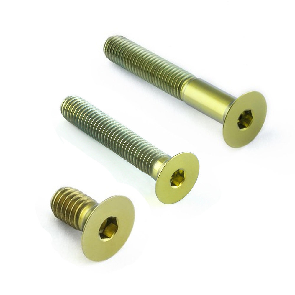 Titanium Countersunk Bolt M4X(0.70Mm)X8Mm 10Mm 15Mm 20Mm 40Mm Full Thread/Partial Thread Allen Key Grade 5 Titanium Bolt