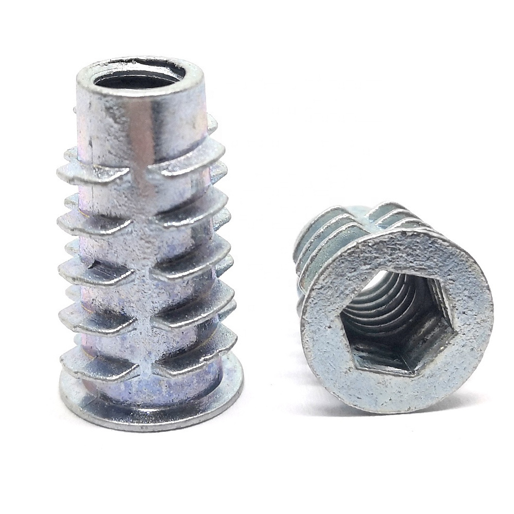 M3 M4 M5 302 307 Type Threaded Insert Fasteners Aluminum Stainless Steel Self Tapping Threaded Insert Nuts For Aluminium Metal