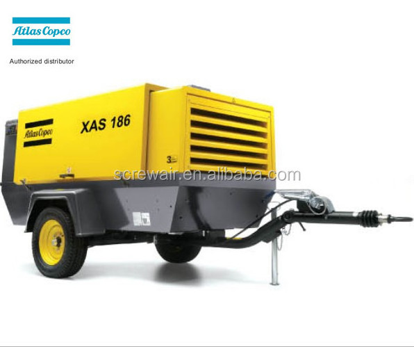 Atlas Copco mobile air compressor XAS186C XATS156C XAHS166C for sand blasting