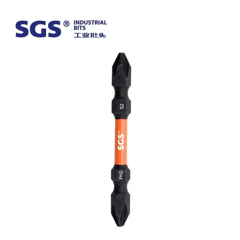 Source factory S2 material high quality screw bit 6.35mm hexagon driver Hex double Phillips head impact batch