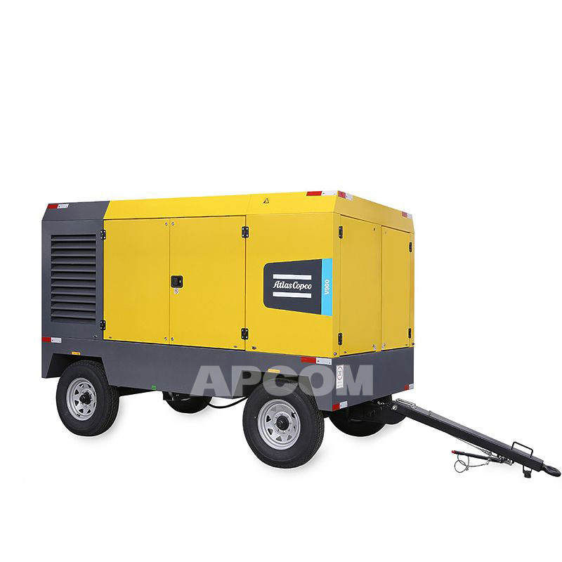 V900 Atlas Copco Mobile Air Compressor 25bar 360psi V 900 800cfm 900cfm Atlascopco V 900 25 Bar 264 Kw 800 900 CFM 365 360 Psi