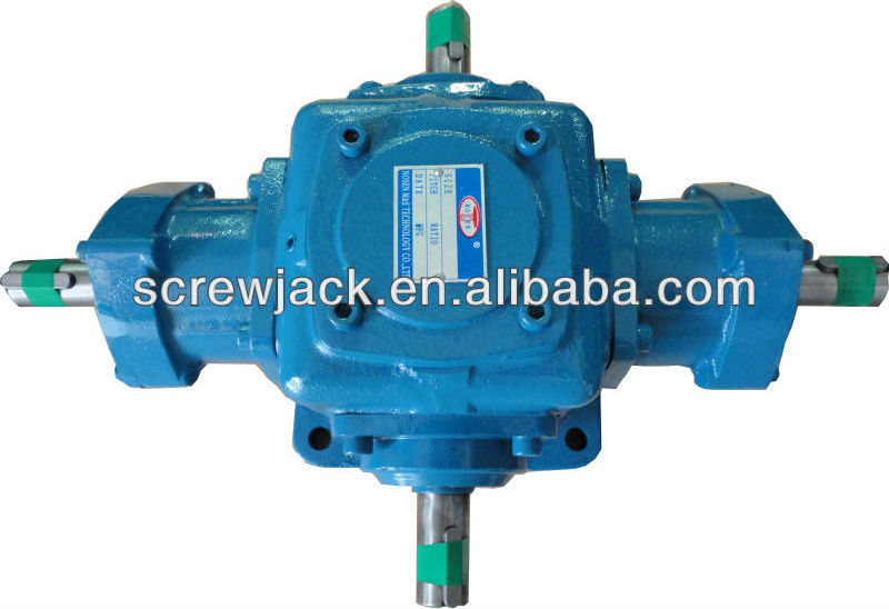 High Efficiency Power Transmission Machine Steering 4 Way Bevel Gearbox