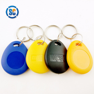 Sencan waterproof abs keyfob 125khz smart key fob tag keychain for door entry system