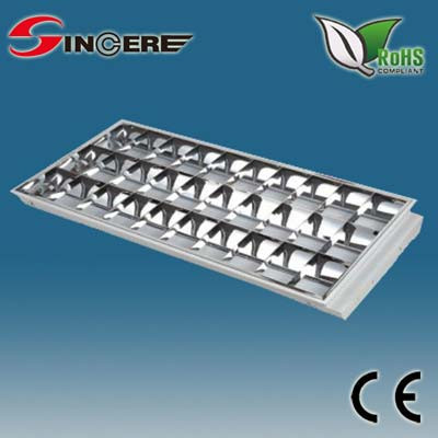 Recessed mounted luminaire fluorescent T8 4*18W