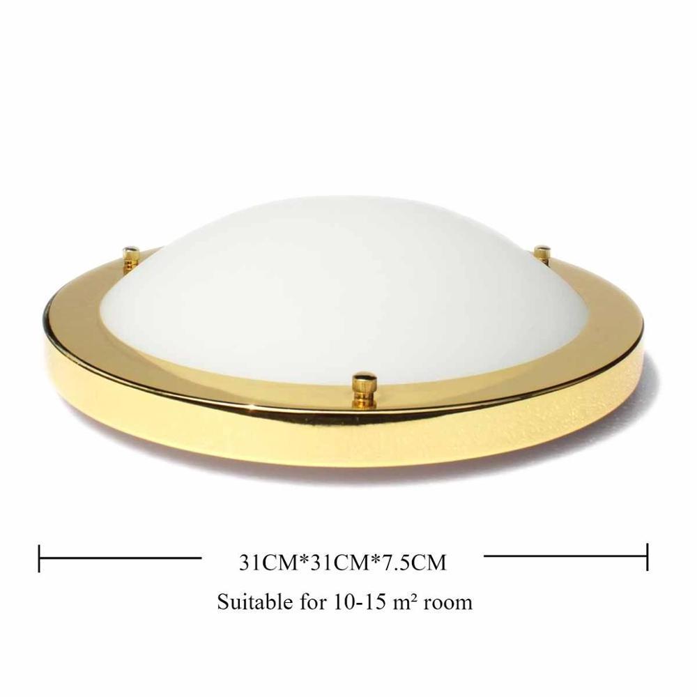 IMVSINCERE LED Brass Gold Glass Ceiling Lights, 31cm,18W IP44 Glass Lighting bathroom ceiling light ip44 ceiling light