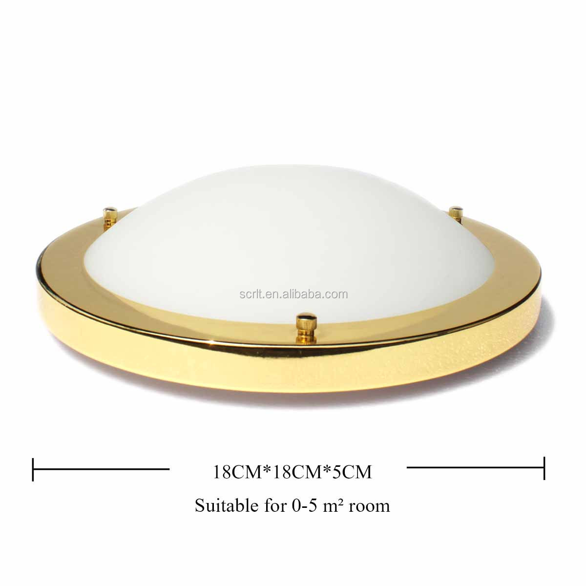 IMVSINCERE LED ceiling lights, 31cm,18W IP44 Glass Lighting bathroom ceiling light ip44 ceiling light brass golden color