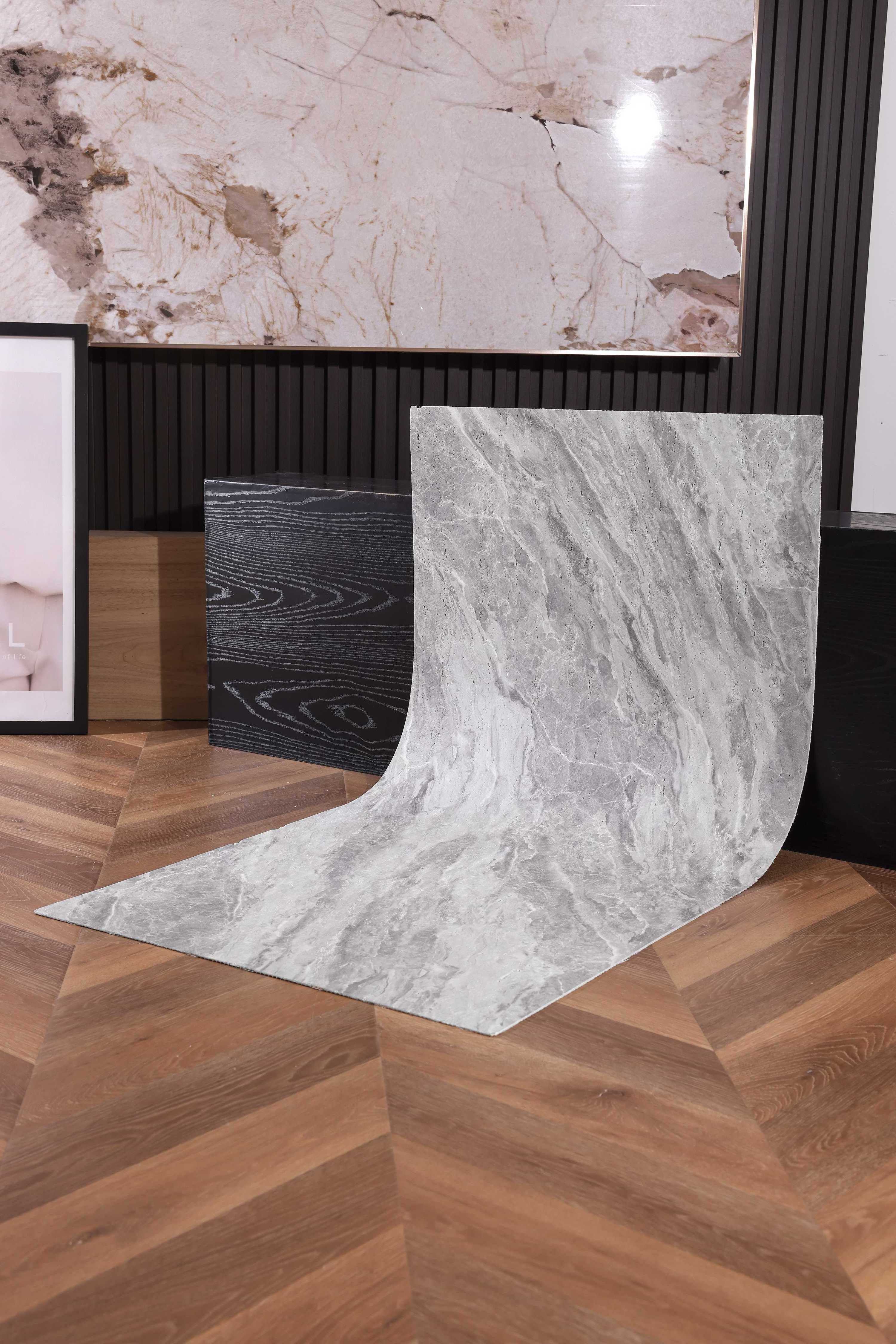 New 3D printing technology for marble texture modified clay material natural flexible stone tile