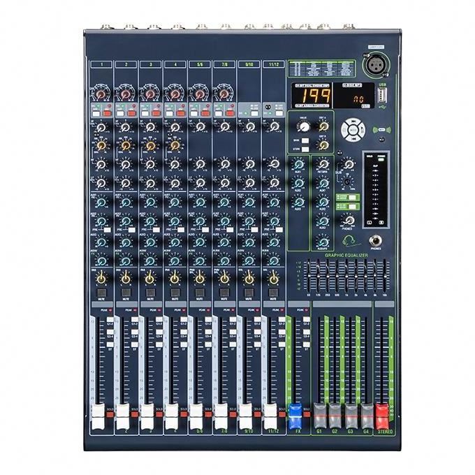 SQ12  Hot Selling Manufacturers Professional 12 Channel Audio Mixer Console Home KTV with Blueteeth