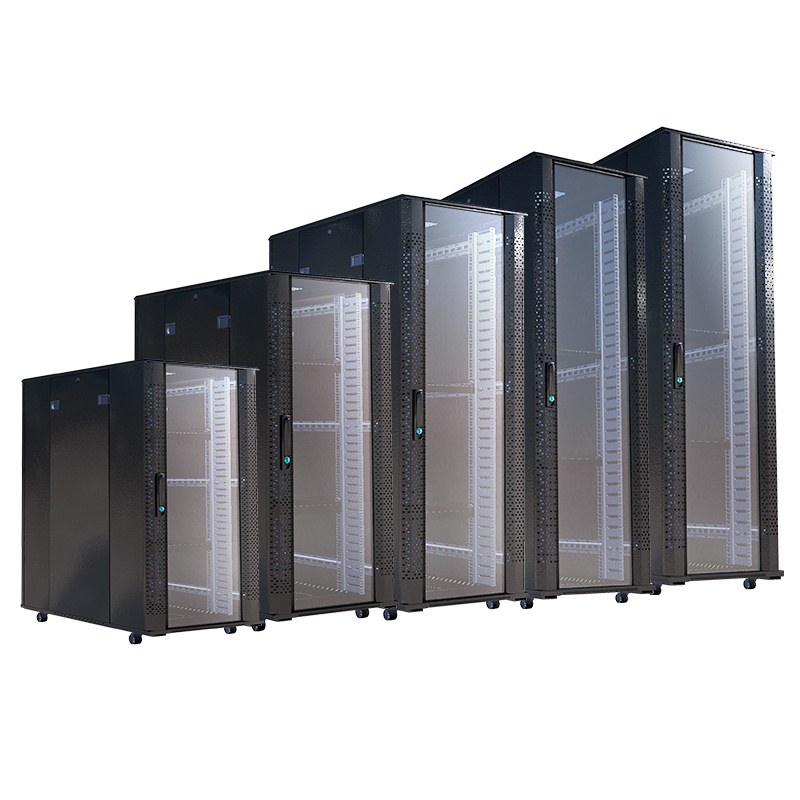 19-inch Network Floor-Standing Server Rack Cabinet 12/16/20/24/28/32/38/42U 600*1000mm  with Glass Door in Stock