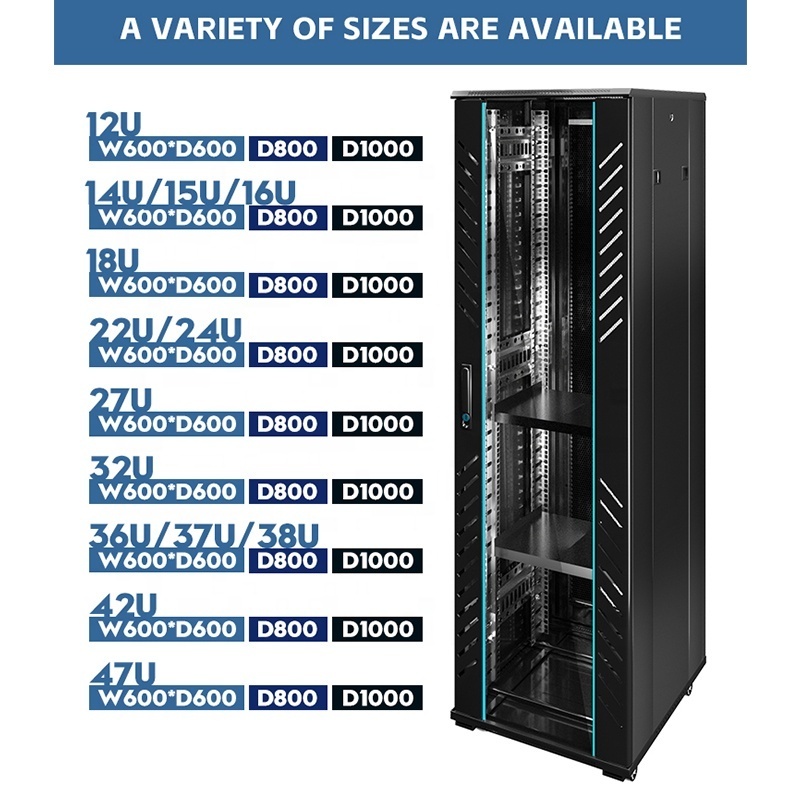 4u 6u 9u 12u wall mounted network rack 15u 18u 24u 32u 37u 42u network server cabinet Floor Standing Network Equipment Rack