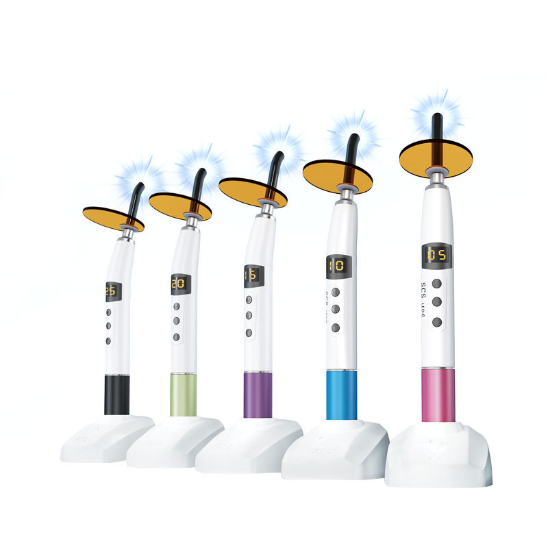 Factory curing lamp Colorful Wireless Dental led curing light with Caries Detection Function