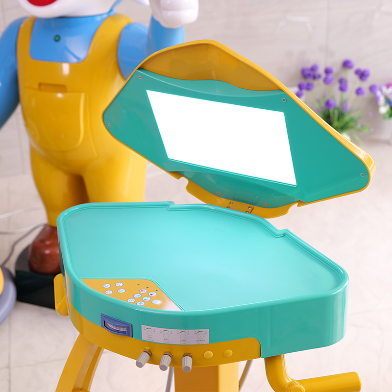 Dental Portable Chair Unit Lovely Cartoon Kids Blue Cat Dinosaur Children Dental Chair