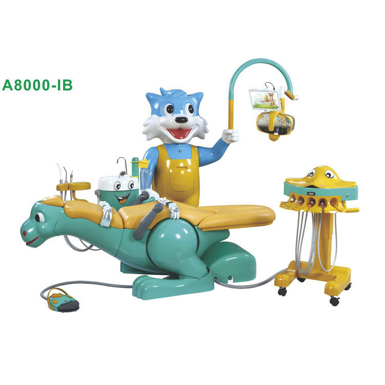 Dental Portable Chair Unit Lovely Cartoon Kids Blue Cat Dinosaur Children Dental Chair