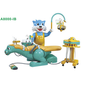 Dental Portable Chair Unit Lovely Cartoon Kids Blue Cat Dinosaur Children Dental Chair