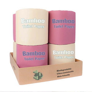 Ultra Soft Bamboo Pulp 2 - 4 Ply Printed Toilet Paper With Eco friendly Paper Wrapped