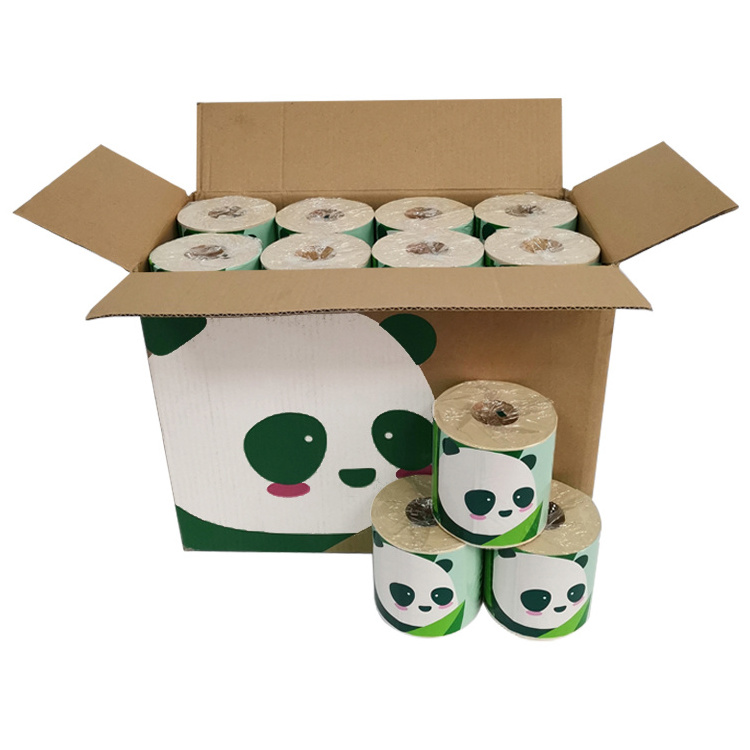 Ultra Soft Bamboo Pulp 2 - 4 Ply Printed Toilet Paper With Eco friendly Paper Wrapped