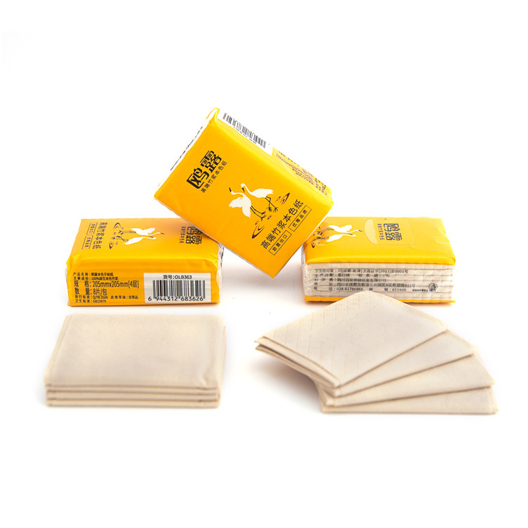 OULU Paper Wholesale Custom Mini Pocket Natural Face Tissue Paper Packet 32 Sheets Per Pack