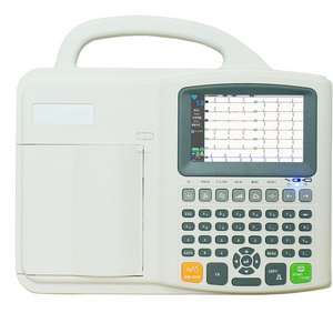 Hot Selling 5 inch Color LCD Standard 3 /6/12 channel USB Data Storage 12 Leads ECG System ECG Machine With SD USB