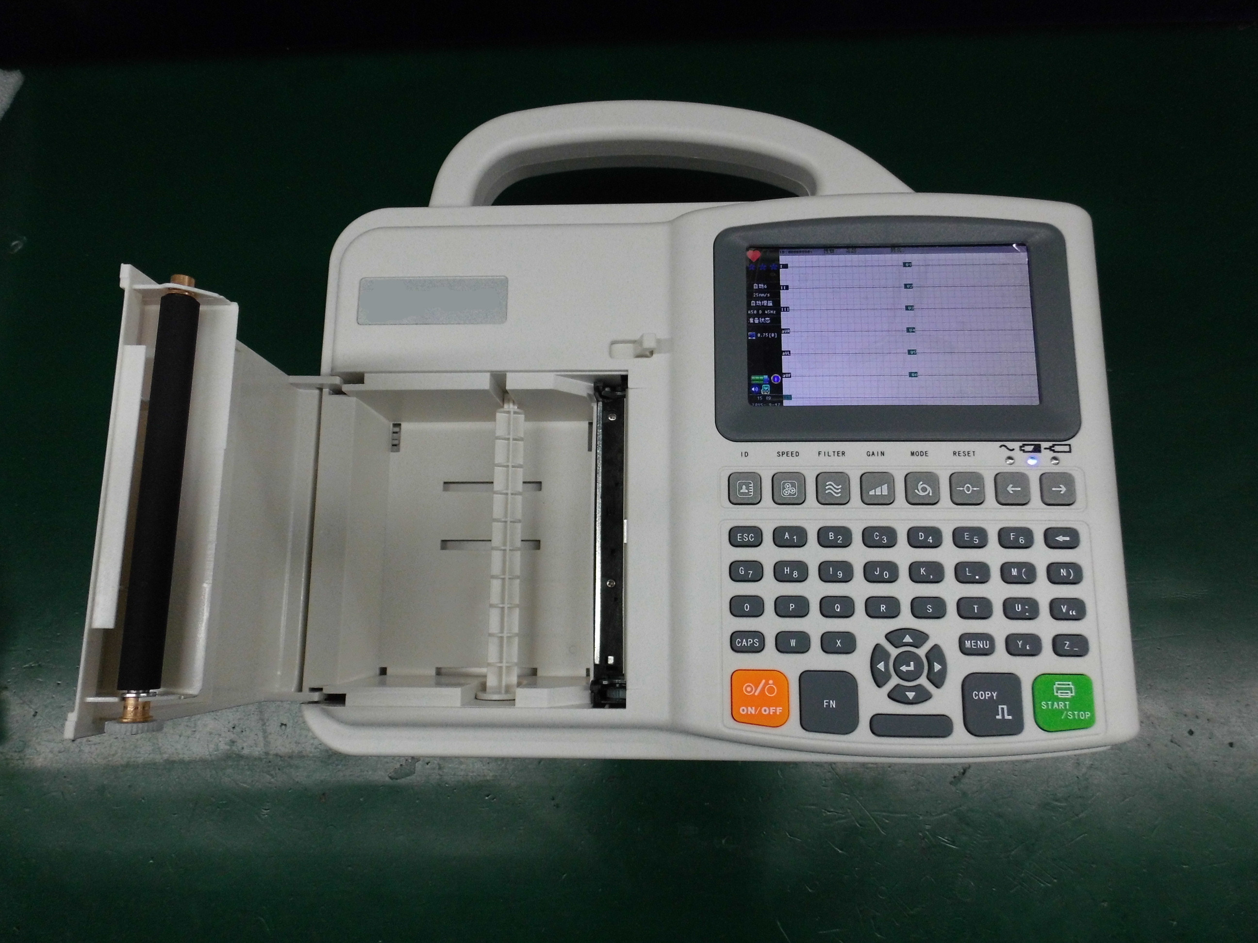 Hot Selling 5 inch Color LCD Standard 3 /6/12 channel USB Data Storage 12 Leads ECG System ECG Machine With SD USB