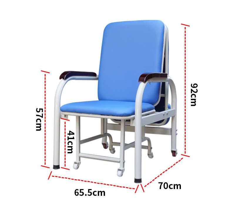 China Manufacturing Chair 200kg  Waiting Chair Foldable Sleep  Bed Accompany attendant chair   For Hospital