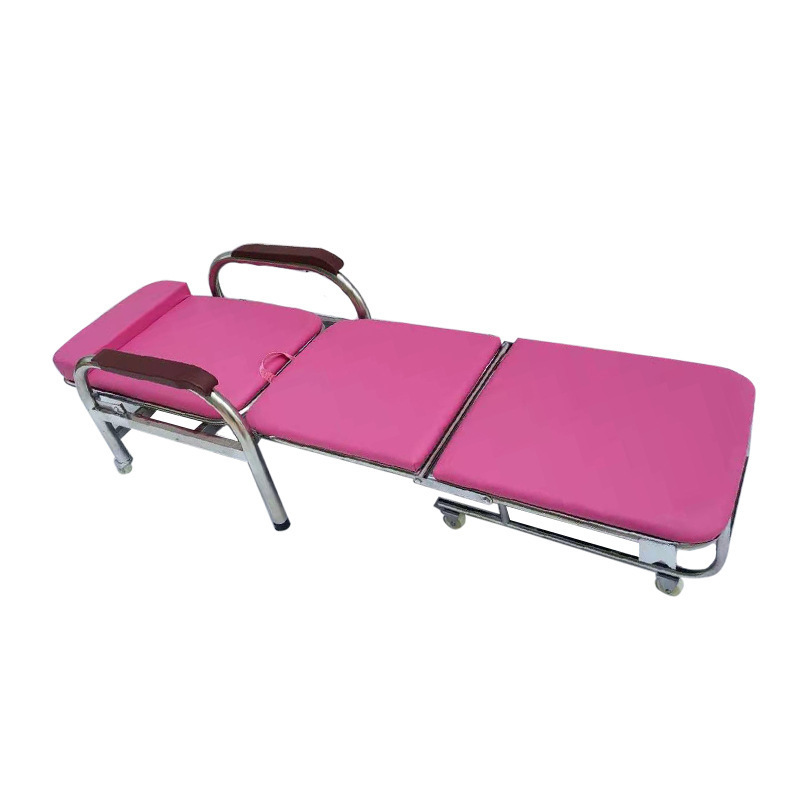 China Manufacturing Chair 200kg  Waiting Chair Foldable Sleep  Bed Accompany attendant chair   For Hospital