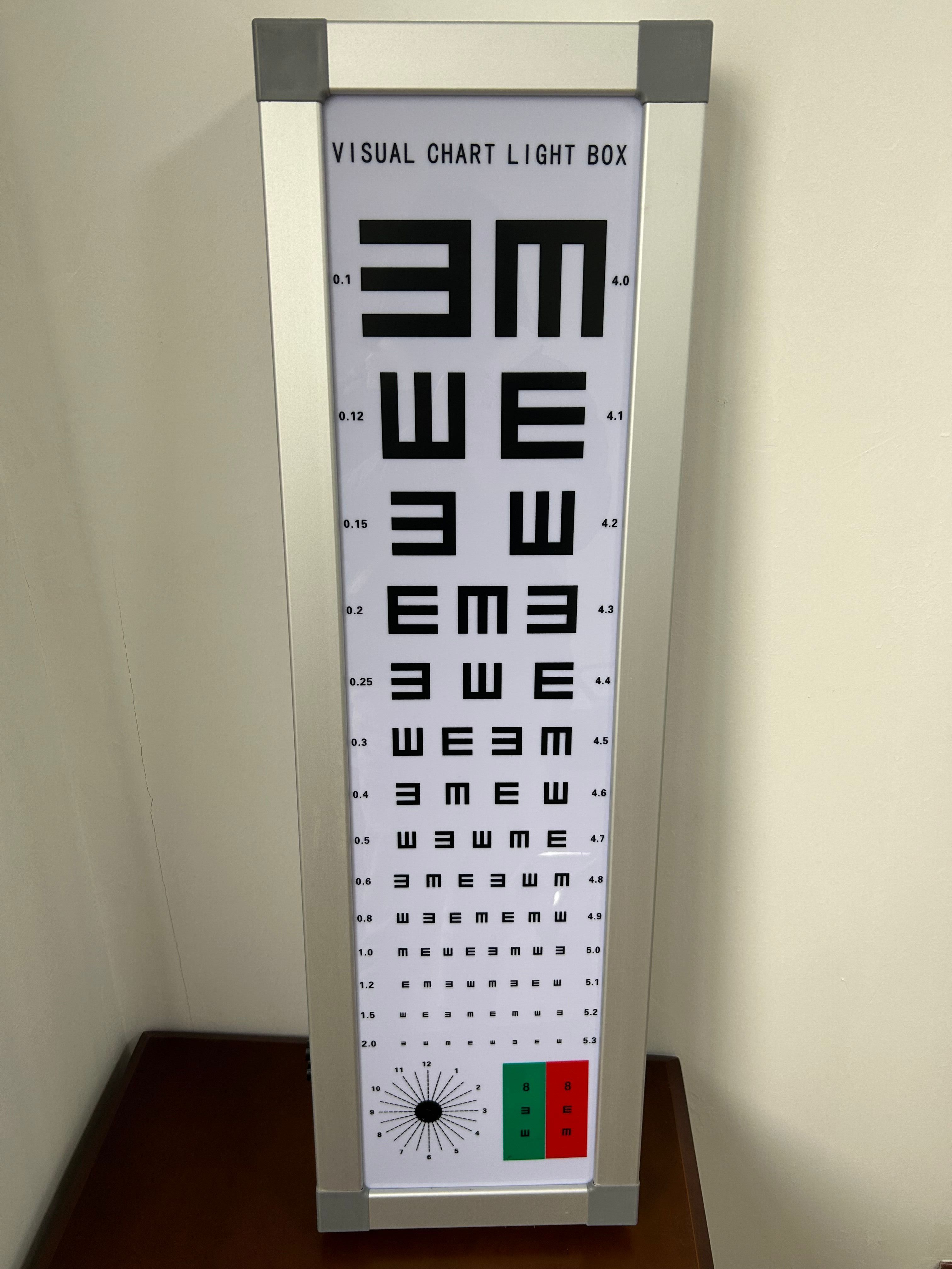 Multi function professional visual examination LED light source eye test vision chart