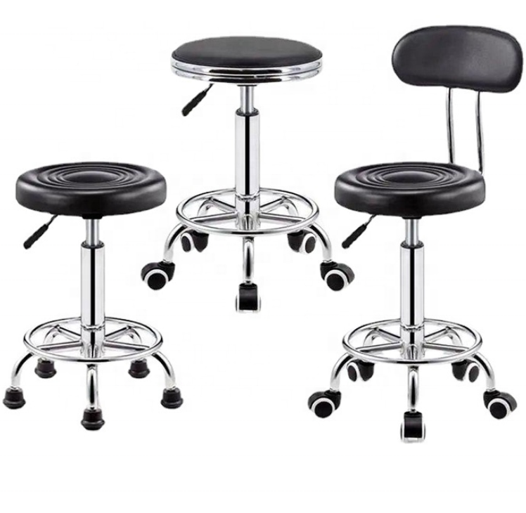 Height-Adjustable revolving hospital Nurse Stool Hospital Doctor Stainless Steel Stool Surgeon Chair For Sale