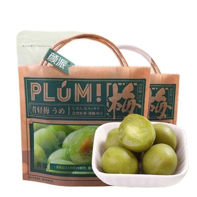 natural fresh appetizer snacks pickled green plum sweet and sour flavor