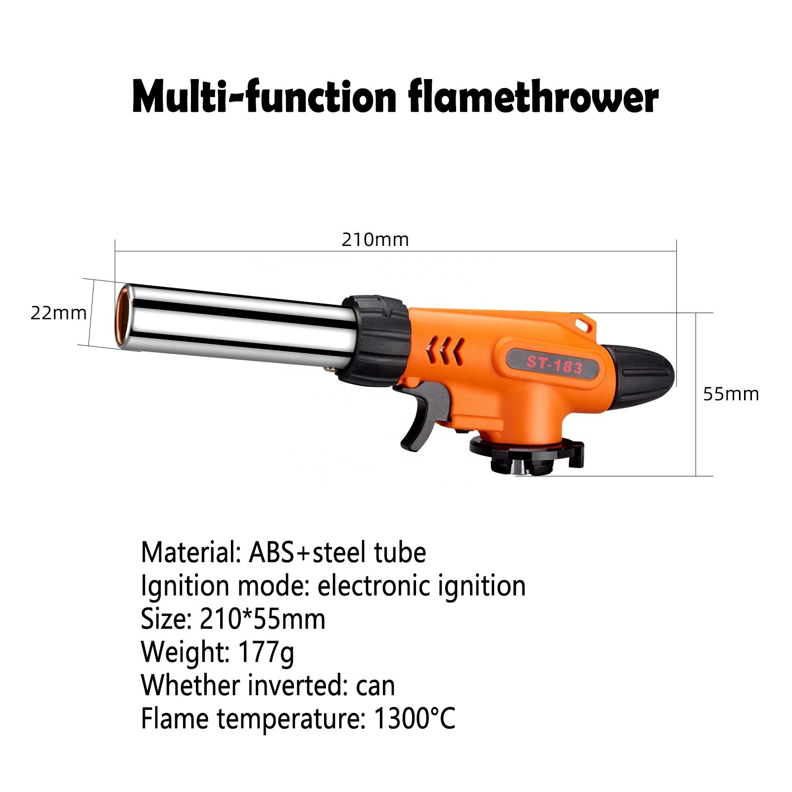 RISING High Temperature Resistant BBQ Grill Cigar Fireworks ABS Steel Pipe Multi Functional Flamethrower Igniter Lighter