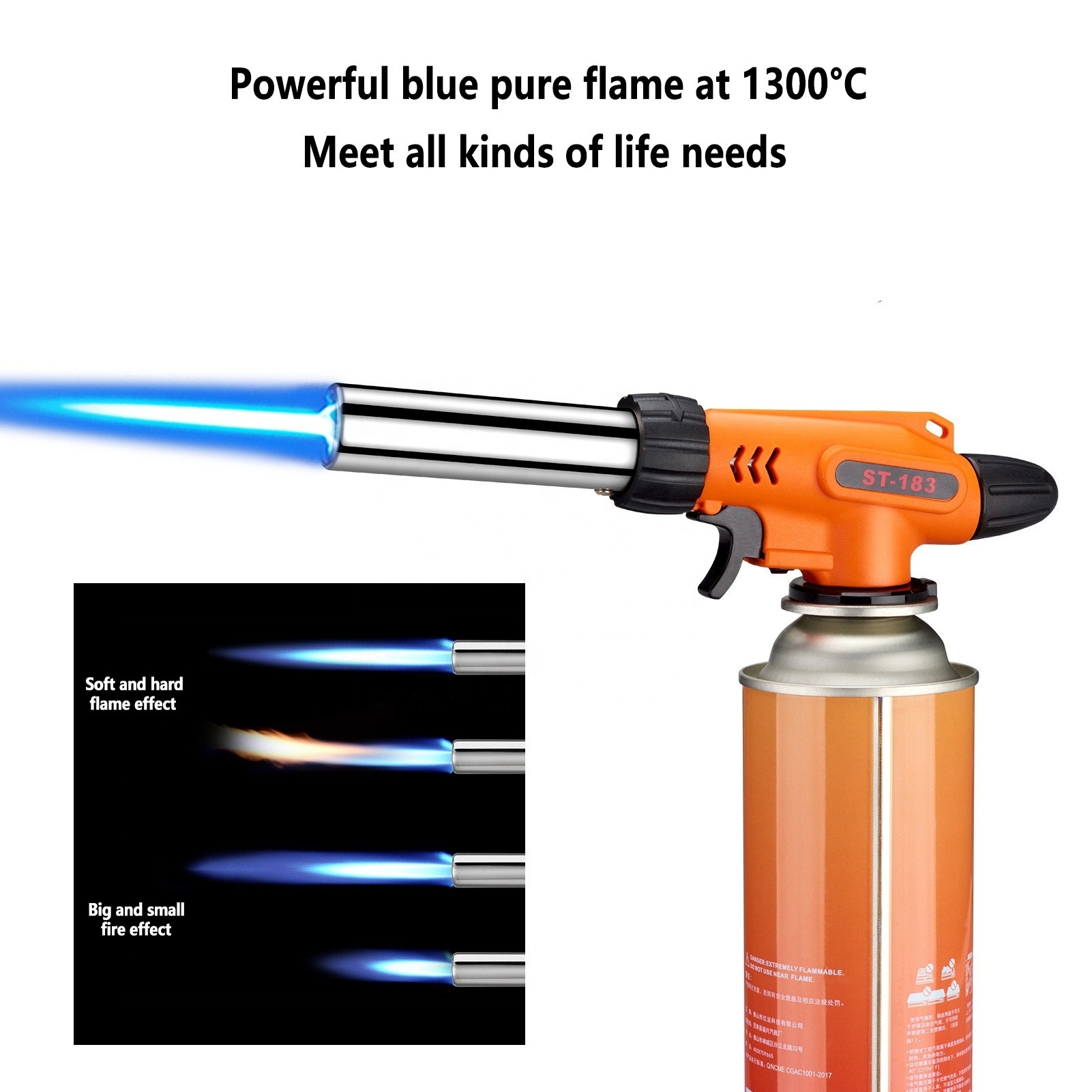 RISING High Temperature Resistant BBQ Grill Cigar Fireworks ABS Steel Pipe Multi Functional Flamethrower Igniter Lighter