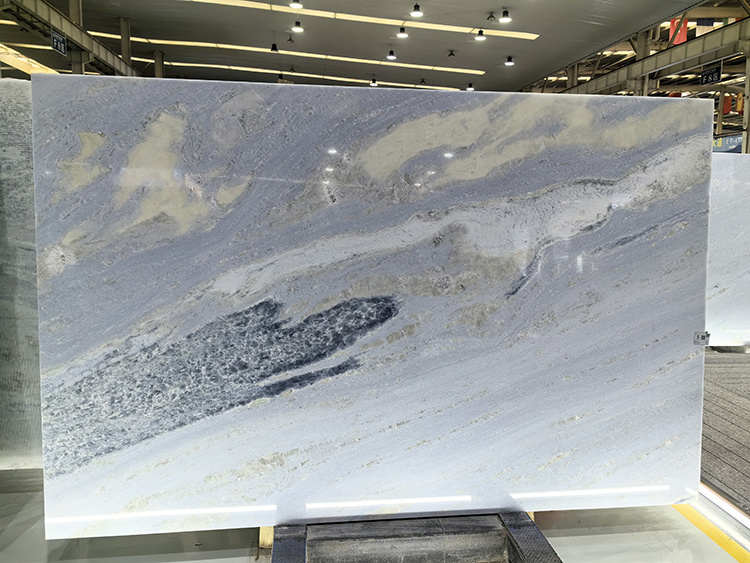 SC STONE Customized Polished Marble Slab For Wall Brazil Blue  Natural Stone Blue Dream Marble Slab