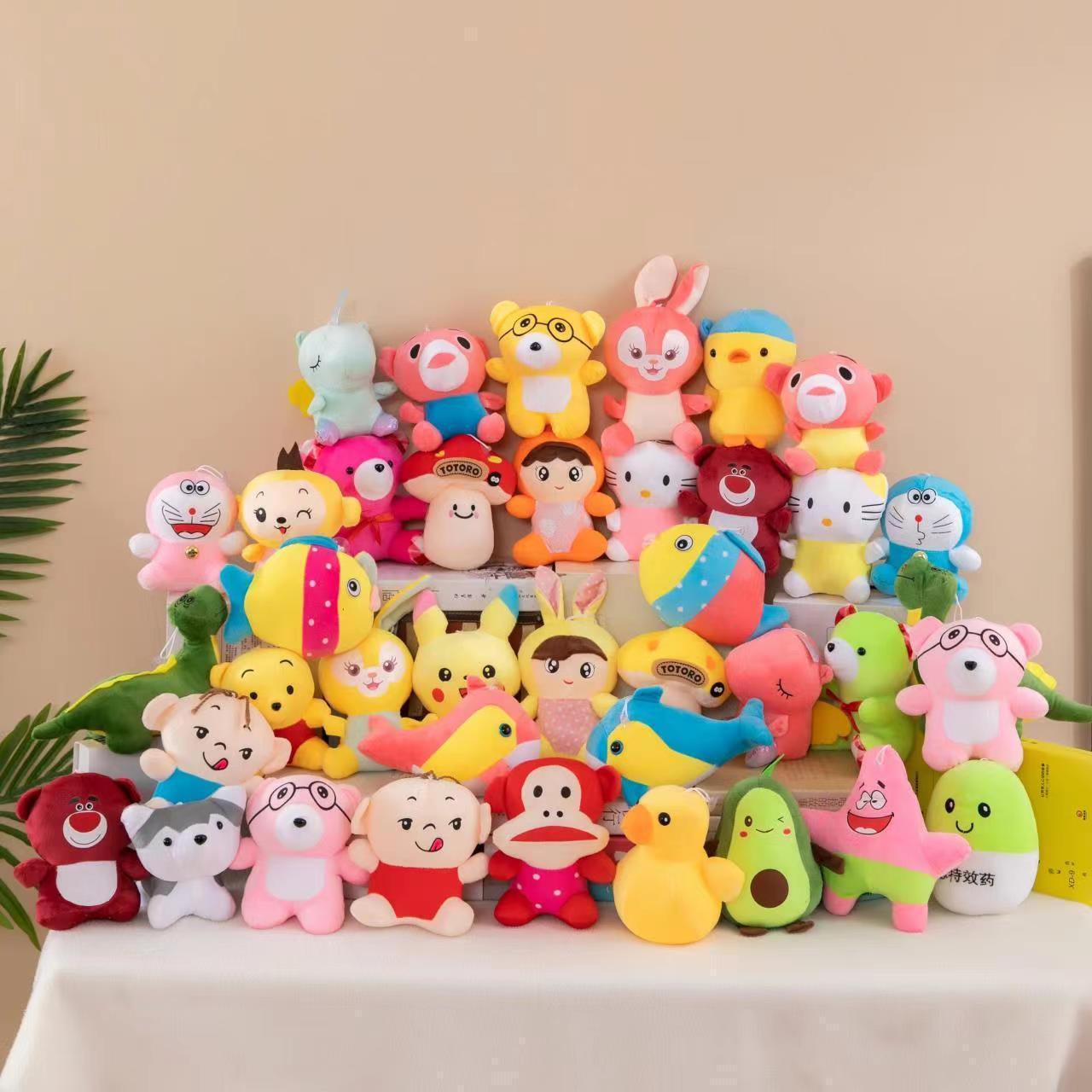 RTS Factory  Crane Machine Mini Plush Toy Vending Machine Doll claw Machine Plush stuffed Animal Toys With Keychains