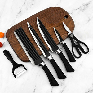 RTS Best Selling Kitchen Tools & Accessories Stainless Steel Knives 6 Piece Cooking Set Wholesale