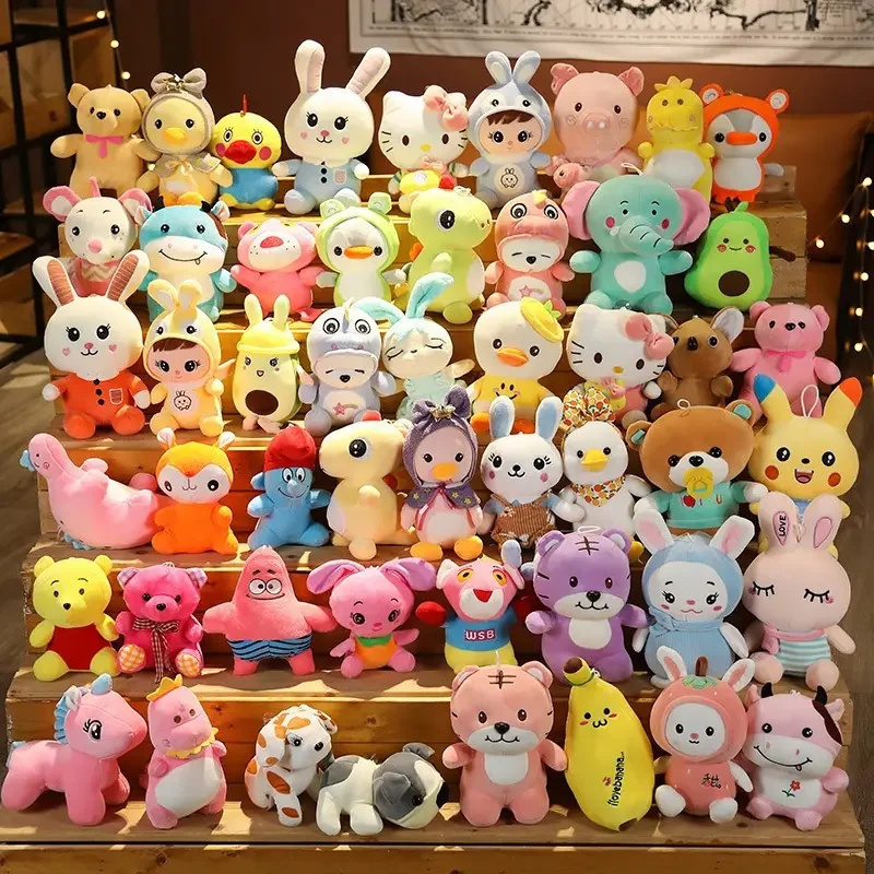 RTS Factory  Crane Machine Mini Plush Toy Vending Machine Doll claw Machine Plush stuffed Animal Toys With Keychains