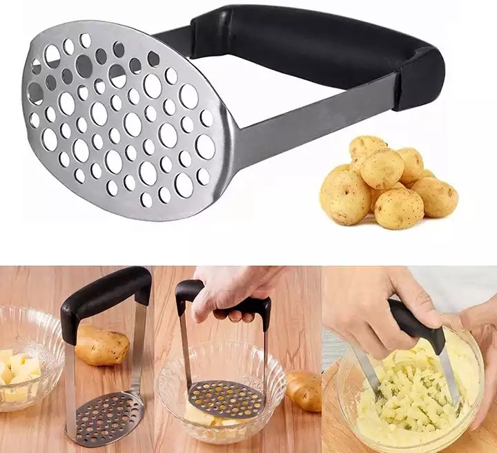 Cutter Rts RTS Vegetable Chopper Metal Potato Press Stainless Steel Manual Wave ...