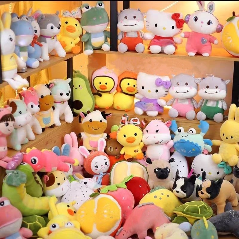 RTS Factory  Crane Machine Mini Plush Toy Vending Machine Doll claw Machine Plush stuffed Animal Toys With Keychains