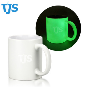 TJS high quality 11 oz glow in the dark coffee mug for wholesale sublimation mug can be with sublimation travel mug