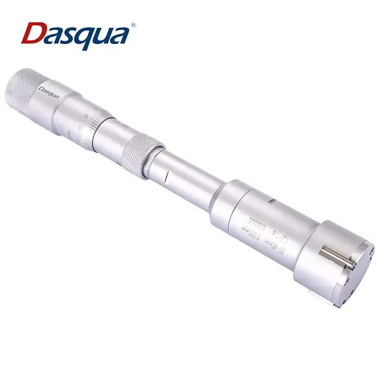 Dasqua High Precision 6-8 mm 8-10 mm 10-12 mm 3 Points Inside Micrometer 0.001 Graduation Three Points Internal Micrometer