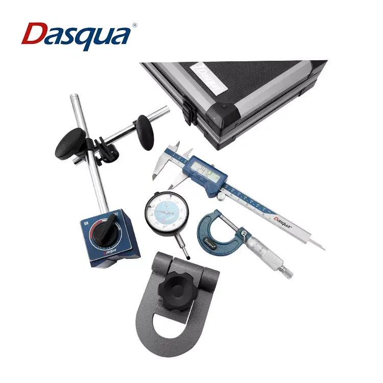 Dasqua Micrometer Stand 0-25mm Outside Micrometer Magnetic Base 0-150mm Digital Vernier Caliper 0-10mm Dial Indicator Metrology