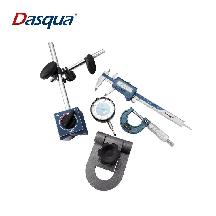 Dasqua Micrometer Stand 0-25mm Outside Micrometer Magnetic Base 0-150mm Digital Vernier Caliper 0-10mm Dial Indicator Metrology