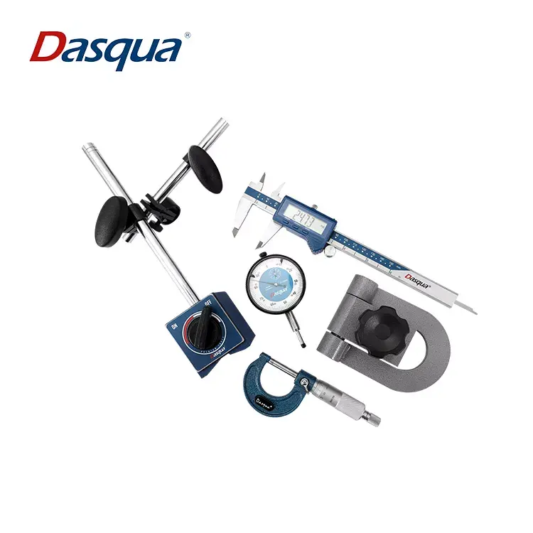 Dasqua Micrometer Stand 0-25mm Outside Micrometer Magnetic Base 0-150mm Digital Vernier Caliper 0-10mm Dial Indicator Metrology