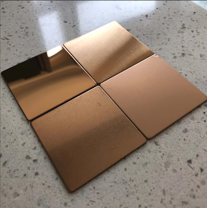 PVD Mirror Color Coating Finish stainless steel  4*8FT 4*10FT Grade 201 304 316 410 430 Stainless Steel Sheets