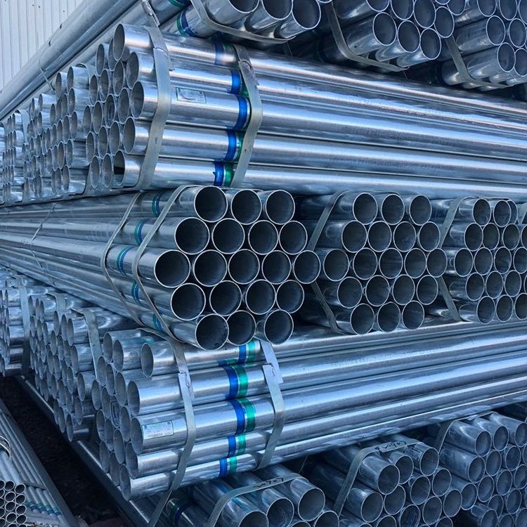 ERW Black Iron Pipe Round Welded Galvanized Steel Pipes