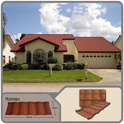 Ghana Classic Types Aluminum Zinc Galvanized of Roof Sheets Covering Materials Stone Coated Steel Roofing Tile