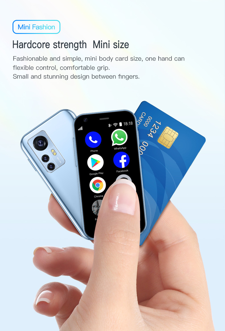 Wholesale mini celulares soyes d18 soyes small size bank card mobile phones 1gb 8gb rom 2.5inch 3g soyee cute cellphone